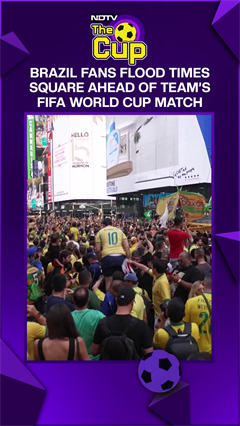 Brazil Fans Flood Times Square With Drums, Chants, Ahead Of Team's FIFA Match