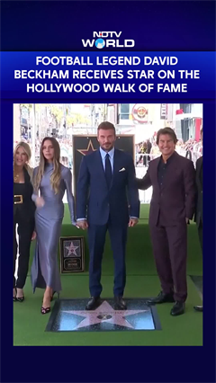 Football Legend David Beckham Receives Star On The Hollywood Walk Of Fame