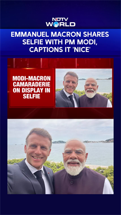 PM Modi Meets Macron | Emmanuel Macron Shares Selfie With PM Modi, Captions It 'Nice'