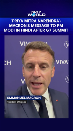 Video: 'Priya Mitra Narendra': France Prez Macron's Message To PM Modi In Hindi After G7 Summit