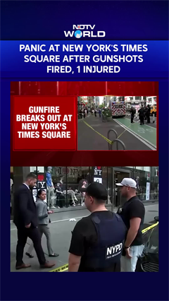 Times Square Shooting | Panic At New York's Times Square After Gunshots Fired, 1 Injured