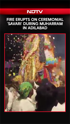 Fire Erupts On Ceremonial 'Savari' During Muharram In Adilabad