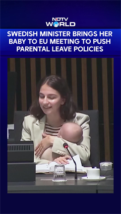 Swedish Minister Brings Her 3 Month Old Baby To EU Meeting To Push Parental Leave Policies