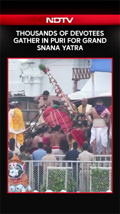 Sea Of Devotees Fills Puri For Jagannath's Grand Snana Yatra
