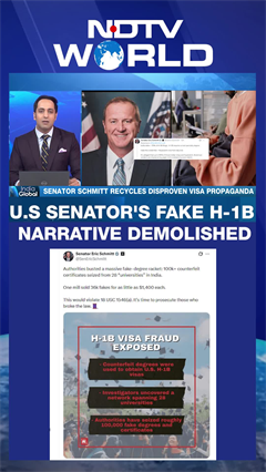 US Senator Shares Debunked H-1B Claim Again | NDTV World Fact Check