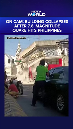 On Camera: Building Collapses After 7.8-Magnitude Quake Hits Philippines