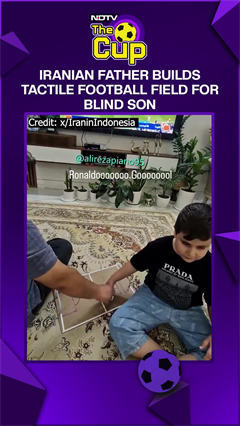 Iranian Father Builds Tactile Football Field So Blind Son Alireza Can Feel the World Cup