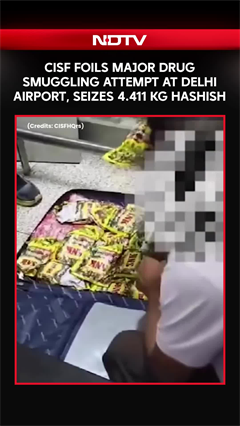 Drug Smuggling Bid | CISF Foils Major Drug Smuggling Bid At Delhi Airport, Seizes 4.4 Kg Hashish