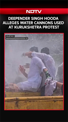 Congress Leader Deepender Singh Hooda Alleges Water Cannons Used At Kurukshetra Protest