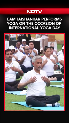 Video: EAM Jaishankar Performs Yoga On The Occasion Of International Yoga Day