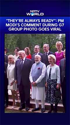 Video: “They’re Always Ready”: PM Modi’s Comment During G7 Group Photo Goes Viral
