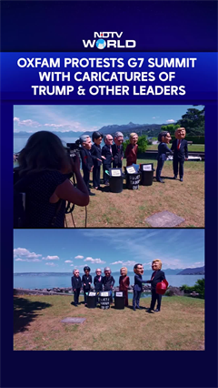 Oxfam's Satirical G7 Summit Protest With Caricatures of Trump & Other Leaders Goes Viral