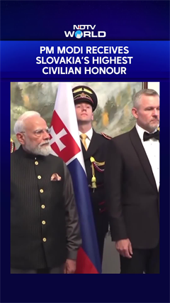 PM Modi Receives 'Order Of The White Double Cross' From Slovak President Peter Pellegrini