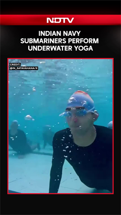 Indian Navy Submariners Showcase Discipline With Underwater Yoga