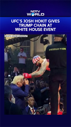 White House Moment | Josh Hokit Gifts Chain to Donald Trump After UFC Win Over Derrick Lewis