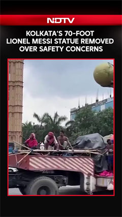 Lionel Messi's 'Unsafe' 70-Foot Statue In Kolkata Dismantled Six Months After Installation