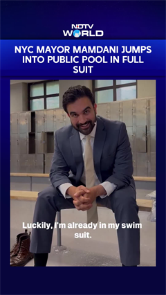 NYC Mayor Mamdani Jumps Into Pool to Open Outdoor Swimming Season | Watch