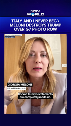 Italian PM Giorgia Meloni Lambasts Donald Trump&rsquo;s G7 Photo Claim