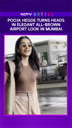 Video: Pooja Hegde Turns Heads In Elegant All-Brown Airport Look In Mumbai
