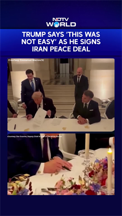 US Iran War | Trump Says 'This Was Not Easy' As He Signs Iran Peace Deal