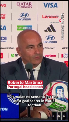 "When You Look For Goals, You Need Cristiano":  Roberto Martinez, Portugal Head Coach