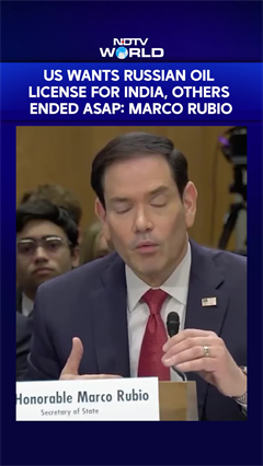 Video : "As Soon As We Possibly Can": Marco Rubio On Ending Russian Oil Sanction Waivers