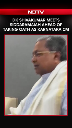 DK Shivakumar Meets Siddaramaiah Ahead Of Karnataka CM Oath Taking Ceremony