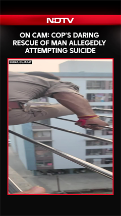 Police Personnel's Daring Rescue Saves Man Allegedly Attempting Suicide In Surat