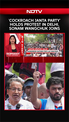 'Cockroach Janta Party' Holds Protest In Delhi, Sonam Wangchuk Joins The Protest