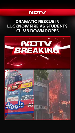 Lucknow Fire News:  Dramatic Rescue In Lucknow Fire As Students Climb Down Ropes