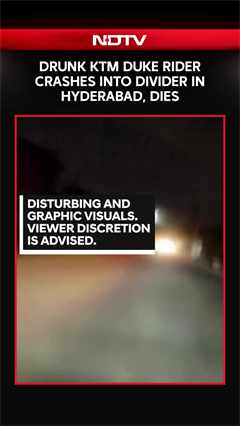 Video: On Camera, Drunk KTM Duke Rider Crashes Into Divider In Hyderabad, Dies