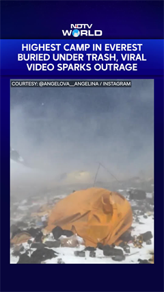 Mount Everest | Highest Camp In Everest Buried Under Trash, Viral Video Sparks Outrage