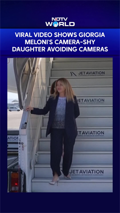 Giorgia Meloni's Camera-Shy Daughter Spotted Avoiding Cameras | Viral Video