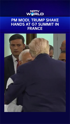 PM Modi, Trump Shake Hands In France As World Leaders Gather For G7 Summit