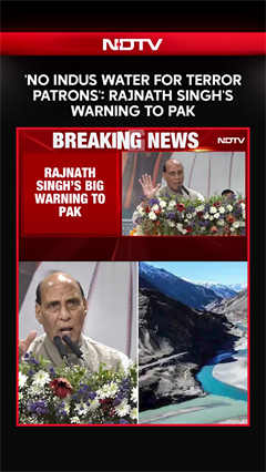 Indus River News | 'No Indus Water For Terror Patrons': Rajnath Singh's Stern Warning To Pak
