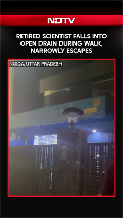 Noida Shocker: Retired Scientist Falls Into Open Drain During Morning Walk, Escapes Death