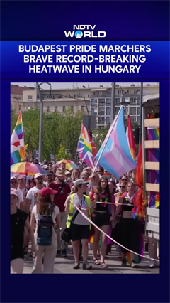 Budapest Pride Marchers Brave Record-Breaking Heatwave In Hungary
