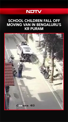 School Children Fall Off Moving Van In Bengaluru's KR Puram