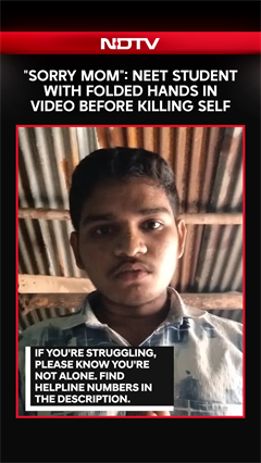 "Sorry Mom": NEET Student With Folded Hands In Video Before Killing Self