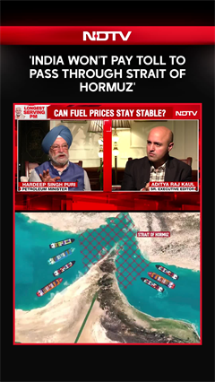 'India Won't Pay Toll To Pass Through Strait Of Hormuz': Hardeep Puri To NDTV