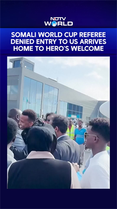 FIFA | Somali World Cup Refree Denied Entry To US Arrives Home To Hero's Welcome