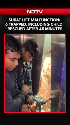 Gujarat News | Surat Lift Horror: 6 Trapped, Including Child, Rescued After 45-Min Ordeal