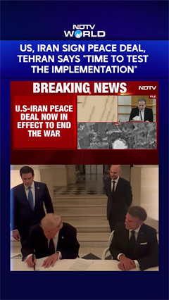 US, Iran Sign Peace Deal, Tehran Says "Time To Test The Implementation"