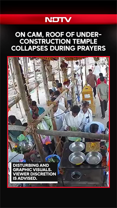 Video: Moment Temple Roof Collapses During Prayers In Maharashtra, 4 Killed