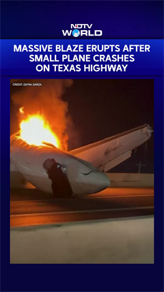 Crews Rush To Rescue People After Small Plane Crashes On Texas Highway