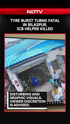 On Cam, Tyre Burst Turns Fatal In Bilaspur, JCB Helper Killed