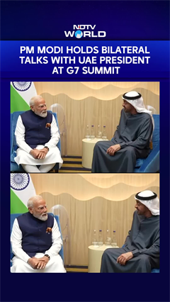 PM Modi At G7 Summit | PM Modi Holds Bilateral Talks With UAE President At G7 summit