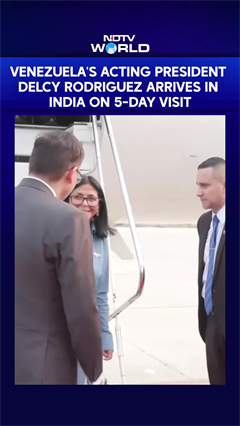 Venezuela's Acting President Delcy Rodriguez Arrives in India on Five-Day Visit