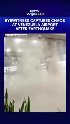 Eyewitness Captures Chaos At Venezuela Airport After Earthquake