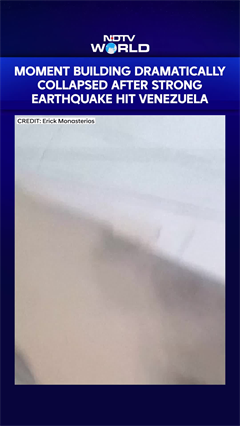 Moment Building Dramatically Collapsed After Strong Earthquake Hit Venezuela